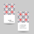 Business card design for contact colorful. Editable vector design.