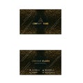Golden and black business card