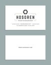 Business Card Design and Retro Style Logo Template. Royalty Free Stock Photo