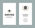 Business Card Design and Retro Style Logo Template. Royalty Free Stock Photo