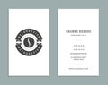 Business Card Design and Retro Style Logo Template. Royalty Free Stock Photo