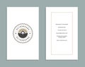 Business Card Design and Retro Style Logo Template. Royalty Free Stock Photo