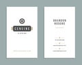 Business Card Design and Retro Style Logo Template. Royalty Free Stock Photo