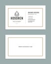 Business Card Design and Retro Style Template Coffee Shop Logo. Royalty Free Stock Photo