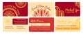 Business card design set for spa salon worker Royalty Free Stock Photo