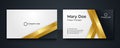 Business card design set template for company corporate style. Black gold color. Vector illustration Royalty Free Stock Photo