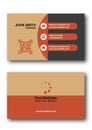 Business Card Design Template by Adobe Illustrator Royalty Free Stock Photo