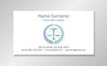 Lawyer business card design template. Royalty Free Stock Photo