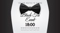 Business Card Elegant Black Tie Event Invitation Template Royalty Free Stock Photo