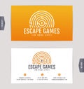 Business card for escape games. Royalty Free Stock Photo