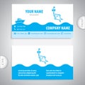 Business card - fishing lures - nautical symbol