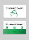 Business card front and back - green colors - ecology concept