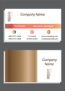 Business card front and back vector - business card template