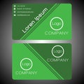 Business card on green background 0003 Royalty Free Stock Photo