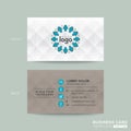 Business card with grey pattern background Royalty Free Stock Photo