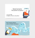 Business card layout Royalty Free Stock Photo