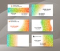 Business card layout template set05