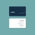 Business card layout, vector template. Modern minimal design style, corporate stationery. Editable print handout.