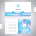 Business card - Medical Dental icons. Teeth examination dentistry concept. Dental clinic services