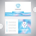 Business card - medical & health care symbols - medicine illustrations, clinic, pharmacy and hospital concept.