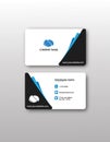 Business card : Modern black and blue abstract design Royalty Free Stock Photo