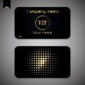 Business card modern gold card