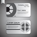 Business card modern gray card