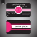 Business card modern pink card