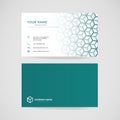 Business card name design template with geometric pattern, vector illustration. Royalty Free Stock Photo