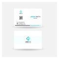 Business card name card simple design_blue isolated white Royalty Free Stock Photo