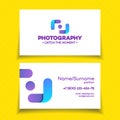 Business card with photography logo Royalty Free Stock Photo