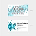 Business card with polygon element graphic