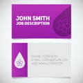 Business card print template with aroma oil drop logo