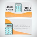 Business card print template with calculator logo