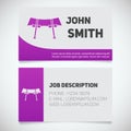 Business card print template with garters logo