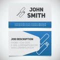 Business card print template with lip gloss logo