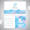 Business card - Puzzle icon. Concept of logical thinking, intelligence, educational skills, mental capacity