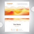 Business card - science and research - molecular structure