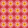The seamless pattern design was inspired by colourful flowers. Royalty Free Stock Photo