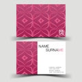 Business card. With pink vintage elements design. And inspiration from abstract.