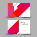 Pink business card design, Contact card for company.