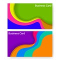 Business card set templates background for business print Royalty Free Stock Photo