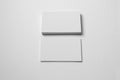 Business card stack mock up. Template for branding identity  isolated on white paper Royalty Free Stock Photo
