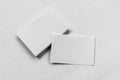 business card stack on paper white Royalty Free Stock Photo