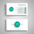 Business card with stripes in turquoise white design