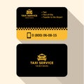 Business card taxi driver, flat modern trendy