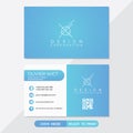 Business card technology modern design color blue clean style Royalty Free Stock Photo