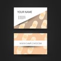 Business Card Template with Abstract Band-Aids