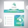 A bunch of grapes with leaves. Concept for winemakers. Business card template.