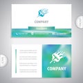 Cleaning and disinfection service, housework set. Washing windows. Business card template.